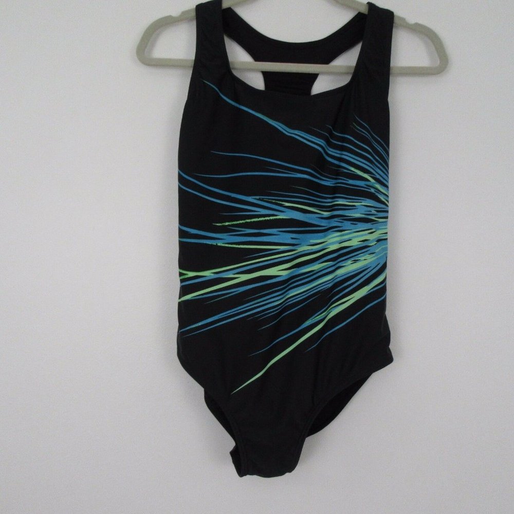Charm Leaks Black One Piece Swimsuit Size 10 12